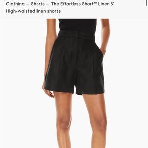 NWT Aritzia Wilfred The Effortless Short™ Linen 5" in Black